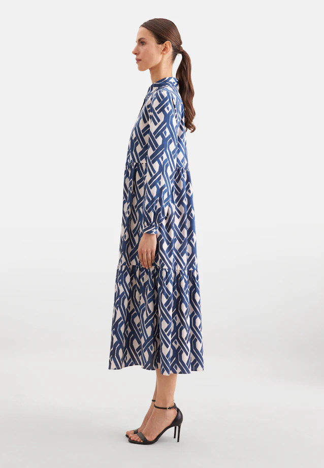Stufenkleid aus Baumwoll Stretch in Mittelblau |  Seidensticker Onlineshop