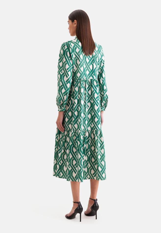 Stufenkleid aus Baumwoll Stretch in Grün | Seidensticker Onlineshop