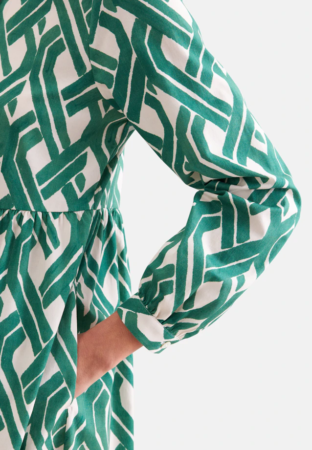 Stufenkleid aus Baumwoll Stretch in Grün |  Seidensticker Onlineshop