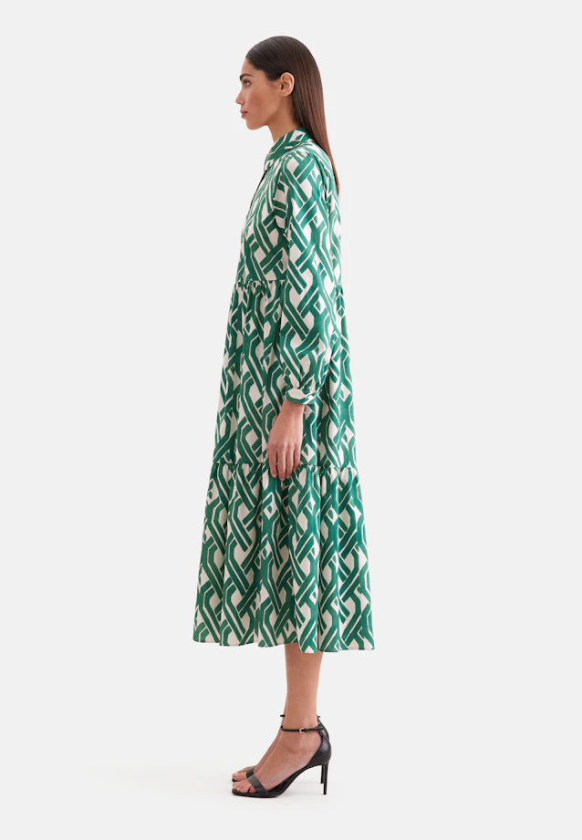 Stufenkleid aus Baumwoll Stretch in Grün |  Seidensticker Onlineshop