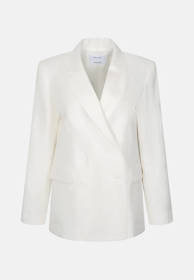 Zweireihiger Blazer mit Pattentaschen aus 100% Leinen in Weiß |  Seidensticker Onlineshop