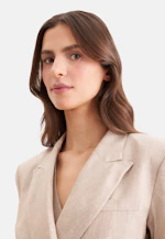 Zweireihiger Blazer mit Pattentaschen aus 100% Leinen in Beige |  Seidensticker Onlineshop
