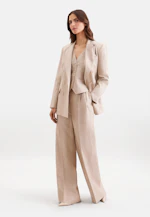 Zweireihiger Blazer mit Pattentaschen aus 100% Leinen in Beige |  Seidensticker Onlineshop
