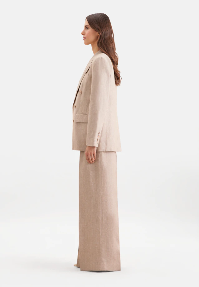 Zweireihiger Blazer mit Pattentaschen aus 100% Leinen in Beige |  Seidensticker Onlineshop