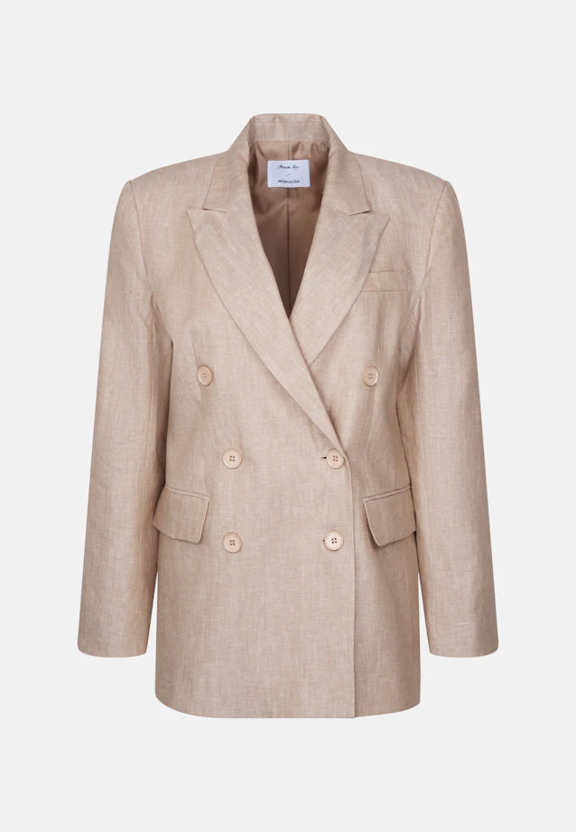 Zweireihiger Blazer mit Pattentaschen aus 100% Leinen in Beige |  Seidensticker Onlineshop