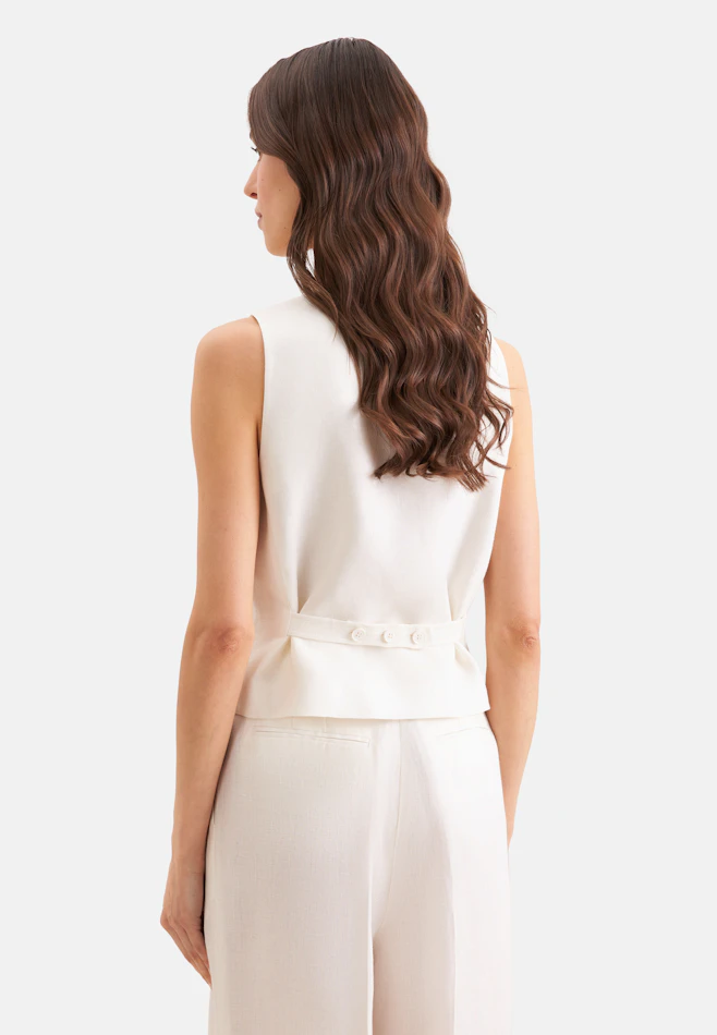 Gilet de costume en 100 % lin dans Blanc | Boutique en ligne Seidensticker