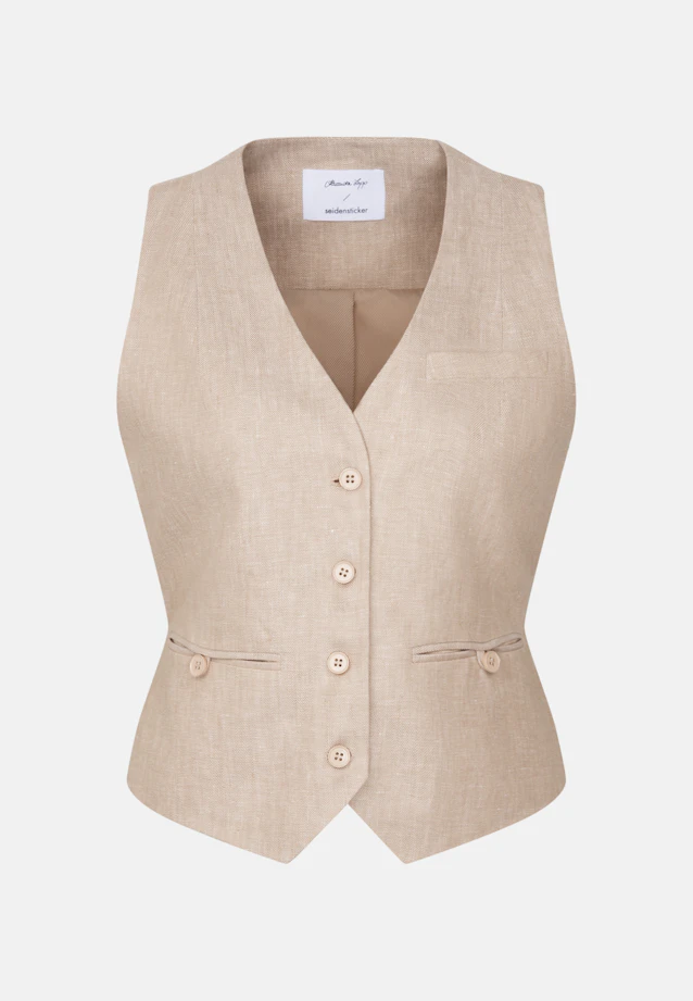 Suit vest made of 100% linen in Beige |  Seidensticker Onlineshop