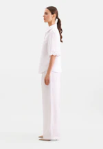 Half-sleeved shirt blouse with embroidery made of 100% linen in Weiß |  Seidensticker Onlineshop