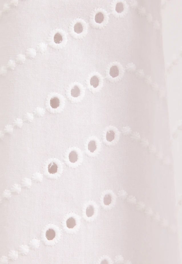 Embroidery shirt dress with swinging skirt, slim in Weiß |  Seidensticker Onlineshop