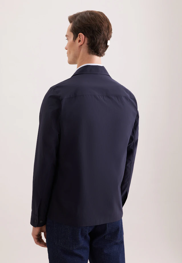 Regular Chemise décontractée Uni in Bleu Foncé |  Seidensticker Onlineshop