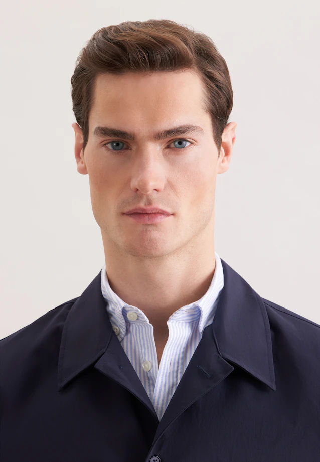 Regular Chemise décontractée Uni in Bleu Foncé |  Seidensticker Onlineshop