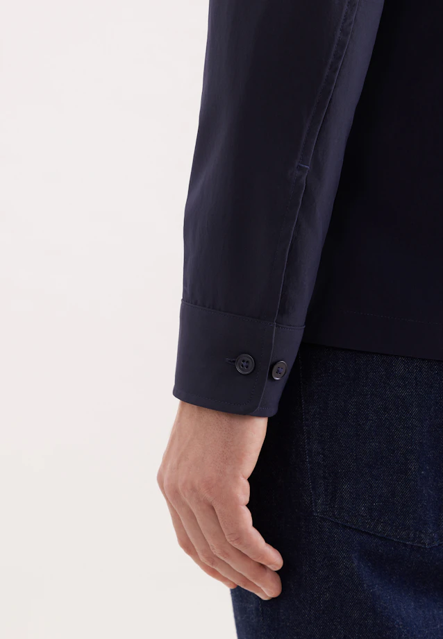 Regular Chemise décontractée Uni in Bleu Foncé |  Seidensticker Onlineshop