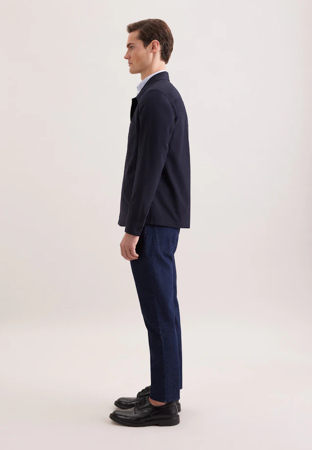 Regular Chemise décontractée Uni in Bleu Foncé |  Seidensticker Onlineshop