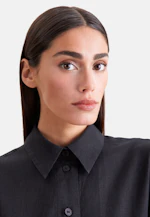 Hemdbluse aus 100% Leinen in Schwarz |  Seidensticker Onlineshop