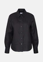 Hemdbluse aus 100% Leinen in Schwarz |  Seidensticker Onlineshop