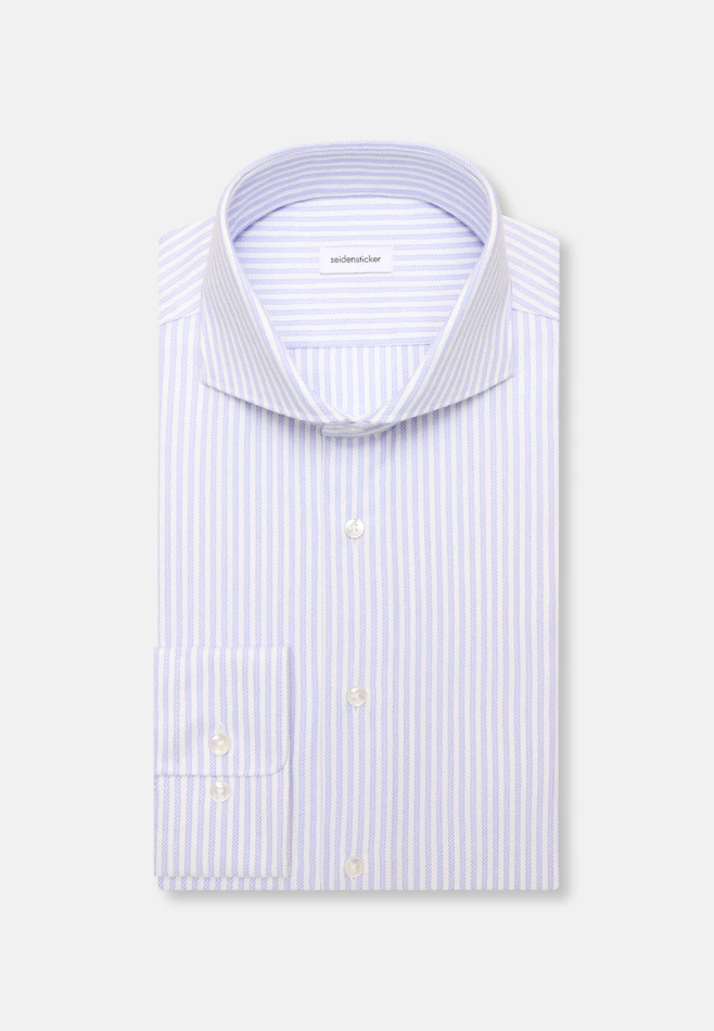 Slim Business Hemd Gestreift in Mittelblau | Seidensticker Onlineshop