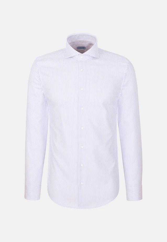 Slim Business Hemd Gestreift in Mittelblau |  Seidensticker Onlineshop