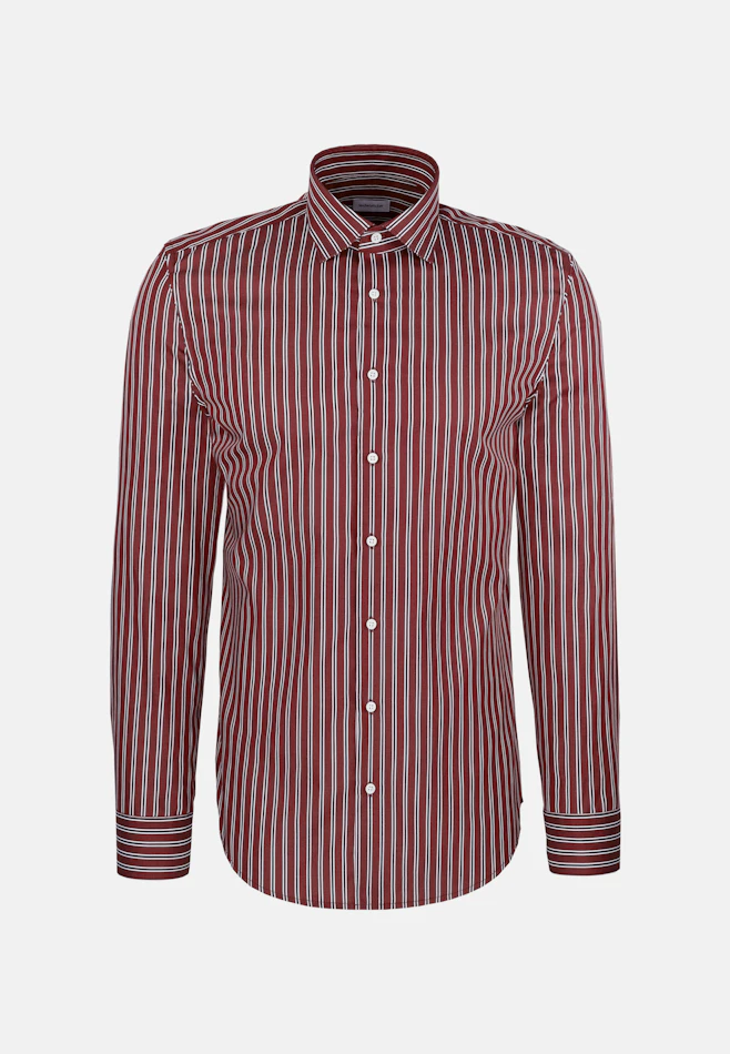 Slim Business Hemd Gestreift in Rot | Seidensticker Onlineshop