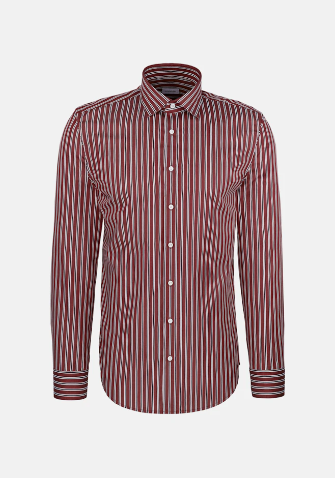 Slim Business Hemd Gestreift in Rot | Seidensticker Onlineshop