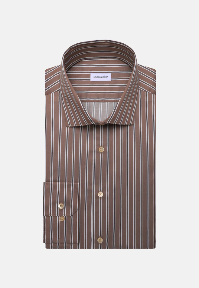 Slim Chemise d'affaires Rayures dans Marron | Boutique en ligne Seidensticker