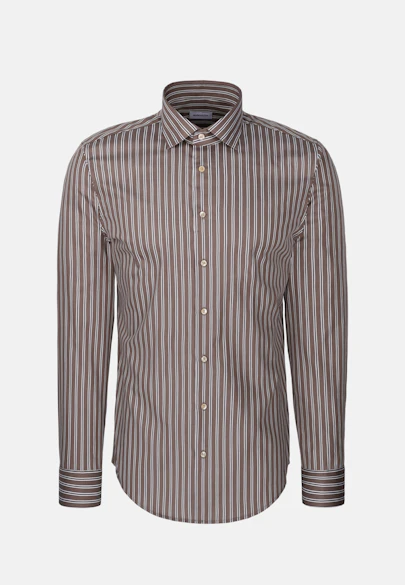 Slim Chemise d'affaires Rayures in Marron |  Seidensticker Onlineshop