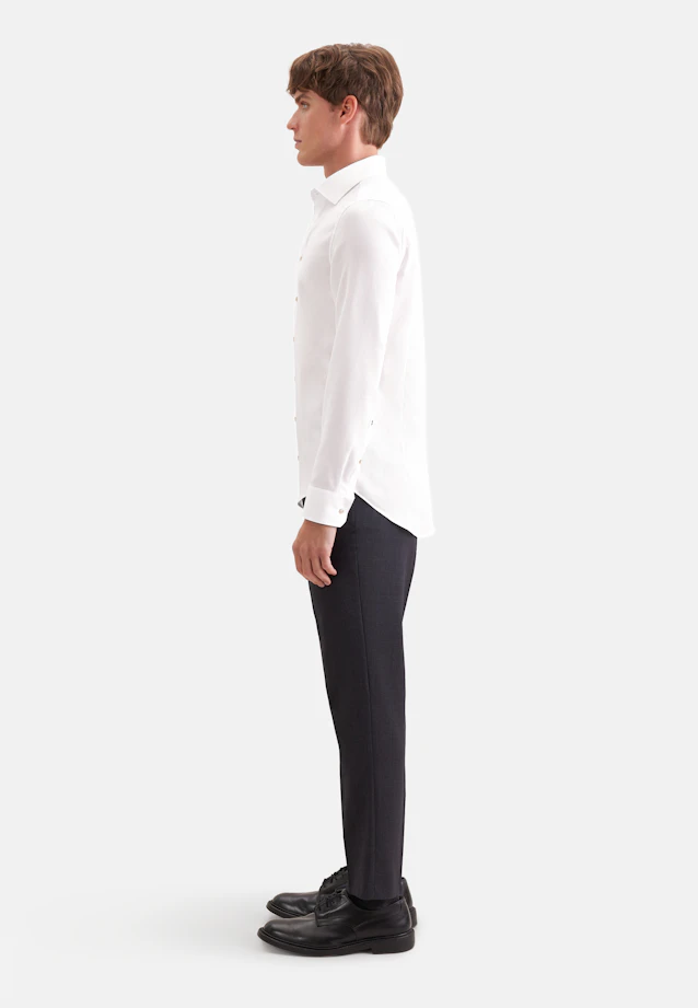 Slim Business shirt Structure in Weiß |  Seidensticker Onlineshop