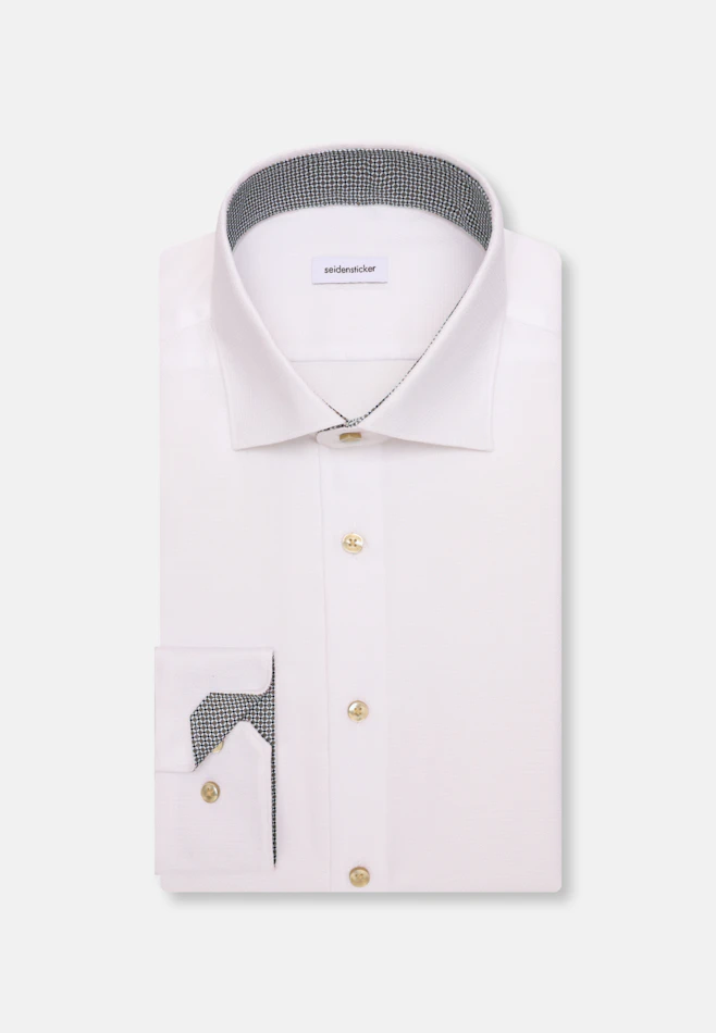Slim Business Hemd Struktur in Weiß | Seidensticker Onlineshop