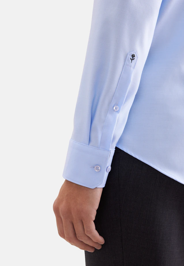 Shaped Business Hemd Uni in Mittelblau |  Seidensticker Onlineshop