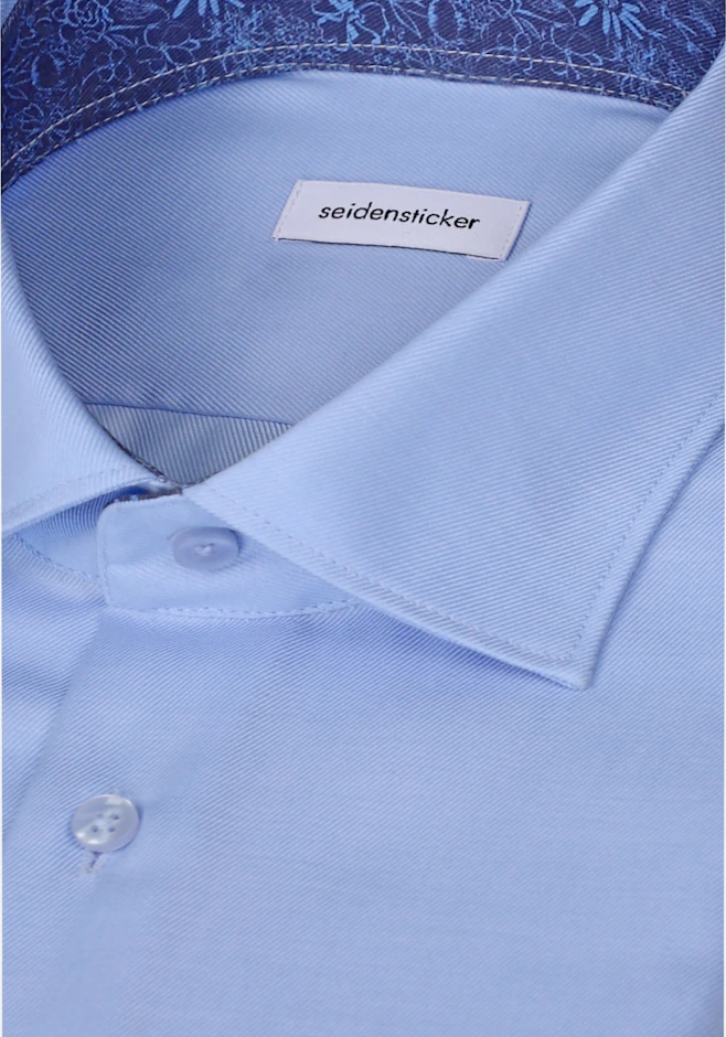 Shaped Business shirt Uni in Mittelblau | Seidensticker online shop