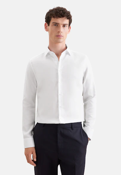Shaped Business Hemd Struktur in Weiß |  Seidensticker Onlineshop