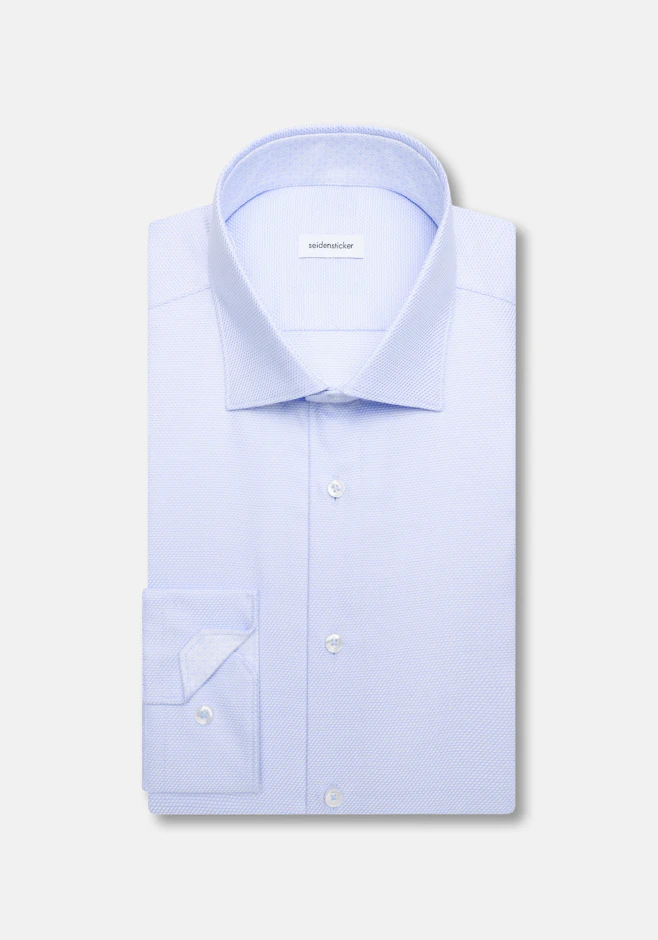 Shaped Business shirt Structure in Hellblau | Seidensticker online shop