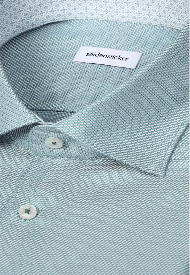 Shaped Business shirt Structure in Grün |  Seidensticker Onlineshop
