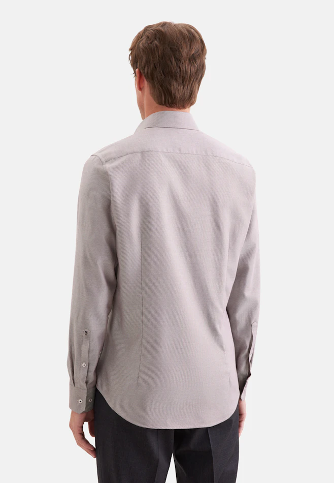 Shaped Business shirt Structure in Braun | Seidensticker online shop