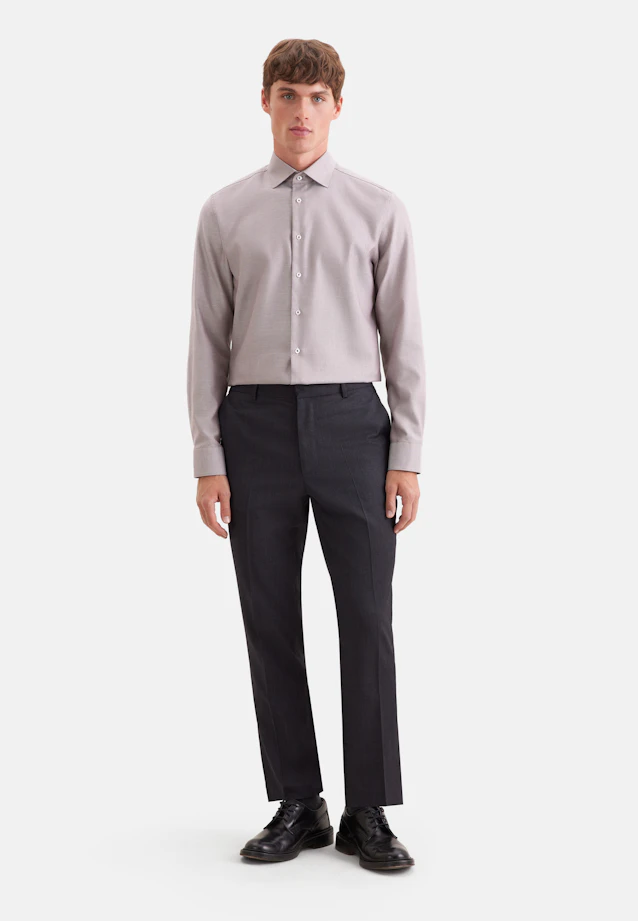 Shaped Business shirt Structure in Braun |  Seidensticker Onlineshop