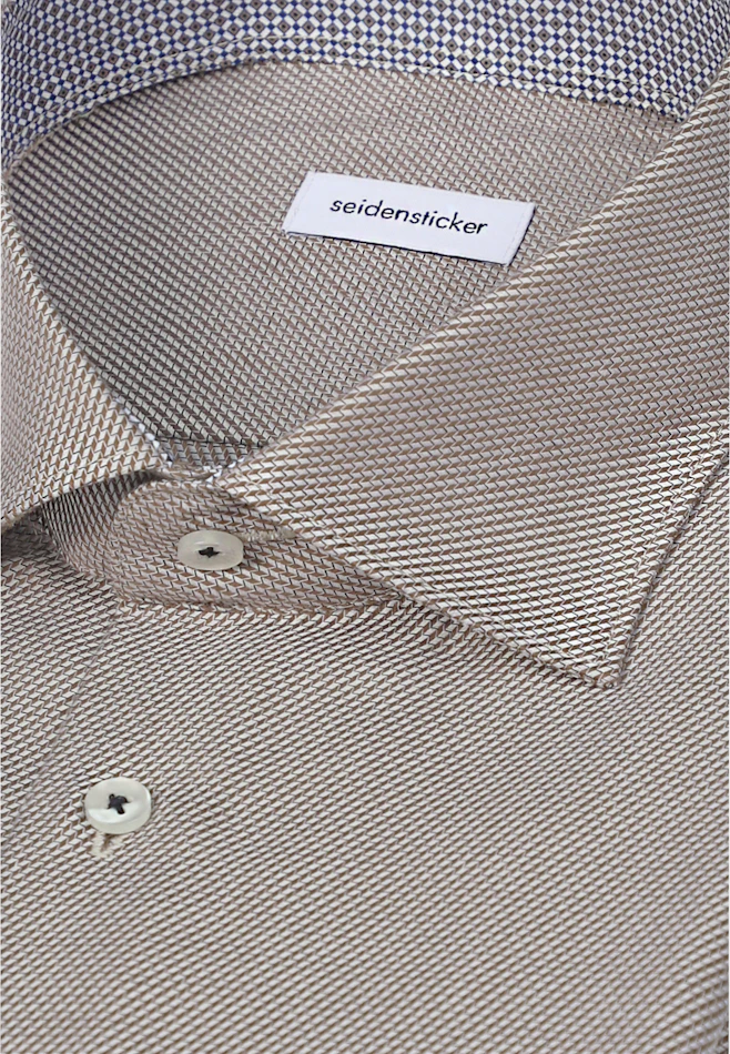 Shaped Chemise d'affaires Structure dans Marron | Boutique en ligne Seidensticker
