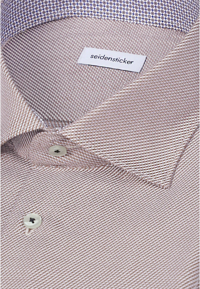 Shaped Business shirt Structure in Braun |  Seidensticker Onlineshop