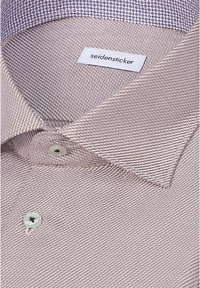 Shaped Chemise d'affaires Structure dans Marron | Boutique en ligne Seidensticker