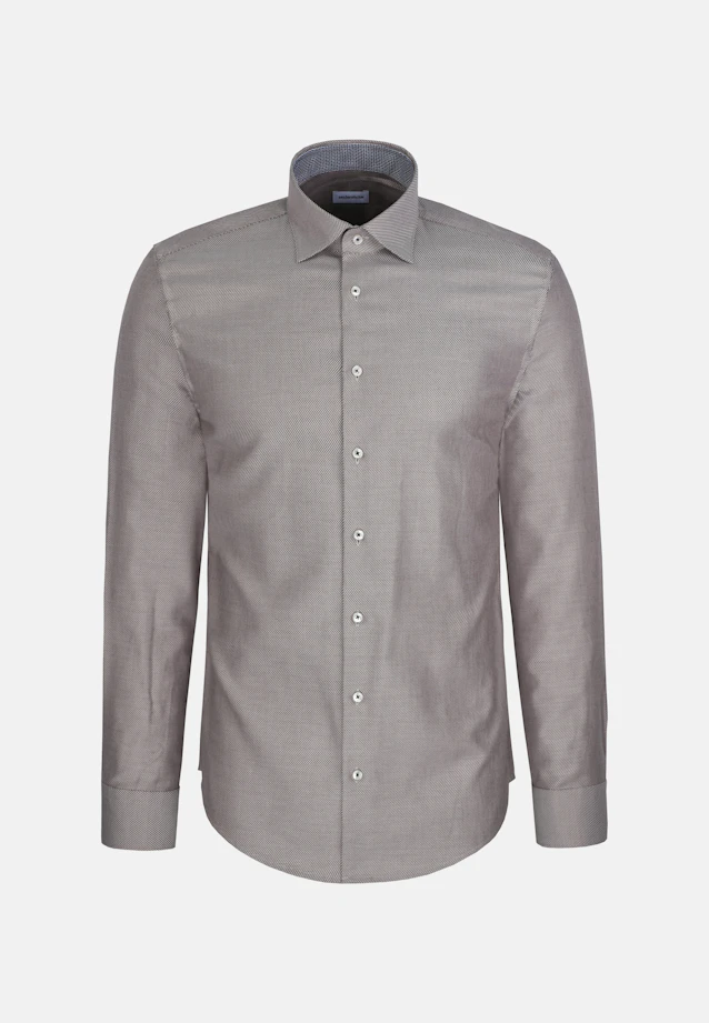 Shaped Chemise d'affaires Structure in Marron |  Seidensticker Onlineshop