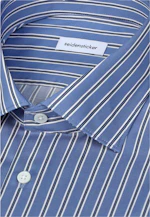 Shaped Business Hemd Gestreift in Mittelblau |  Seidensticker Onlineshop
