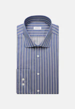 Shaped Business Hemd Gestreift in Mittelblau |  Seidensticker Onlineshop