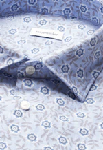 Shaped Chemise en lin Imprimé in Bleu Moyen |  Seidensticker Onlineshop
