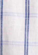 Shaped Linen shirt Check in Mittelblau |  Seidensticker Onlineshop