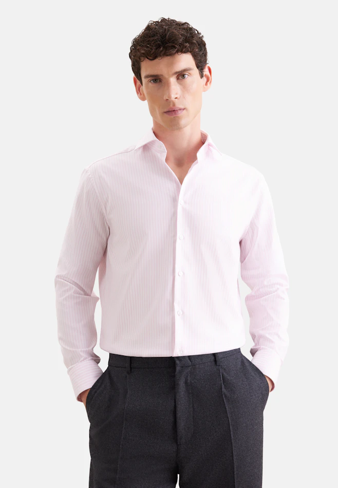 Regular Business Hemd Gestreift in Rosa | Seidensticker Onlineshop