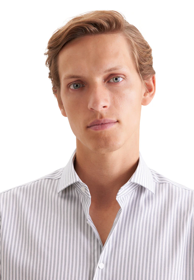 Regular Business shirt Stripes in Grün |  Seidensticker Onlineshop