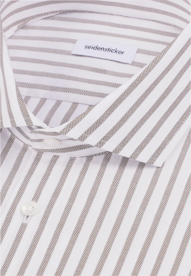 Regular Business shirt Stripes in Braun |  Seidensticker Onlineshop