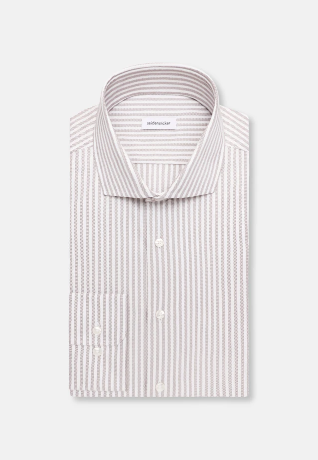 Regular Business shirt Stripes in Braun |  Seidensticker Onlineshop