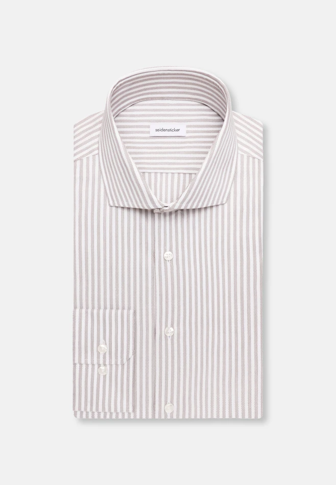 Regular Chemise d'affaires Rayures dans Marron | Boutique en ligne Seidensticker