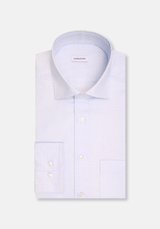 Regular Business shirt Print in Hellblau | Seidensticker online shop