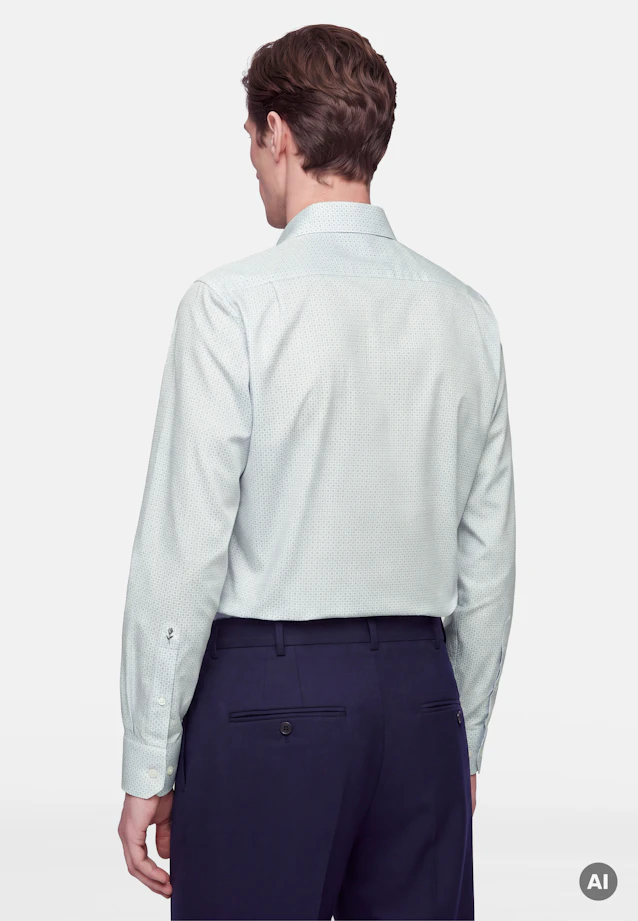 Regular Business shirt Print in Grün |  Seidensticker Onlineshop