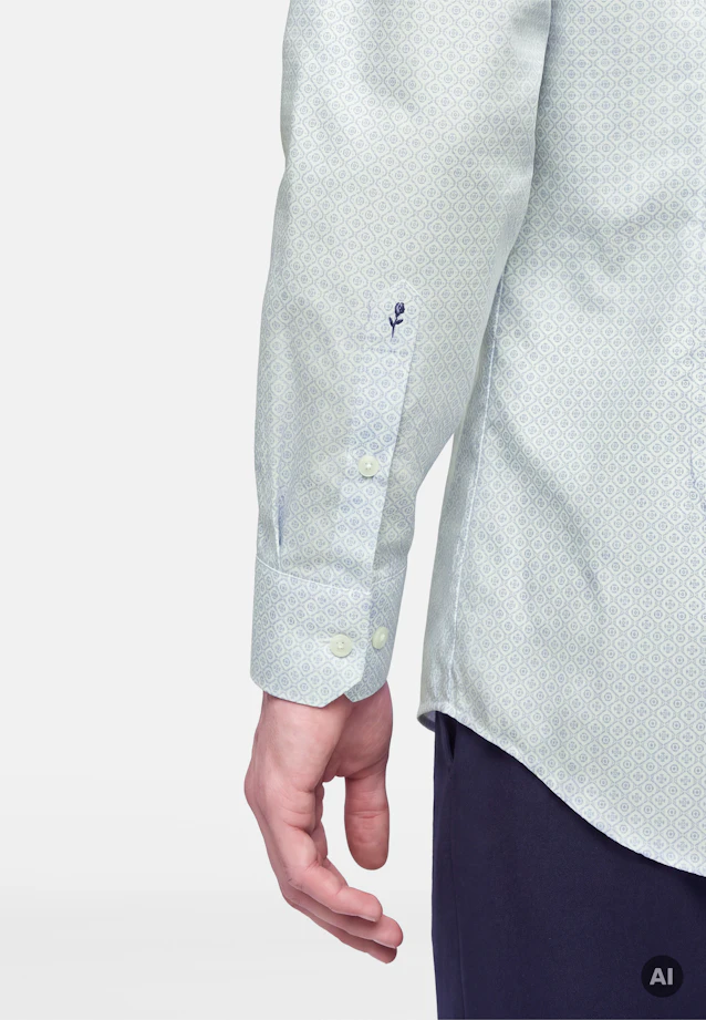 Regular Business shirt Print in Grün |  Seidensticker Onlineshop